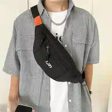 巴朗熊 潮流简约轻便 尼龙 胸包 男女同款情侣款 多色