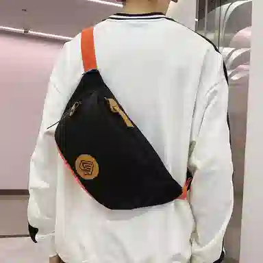 巴朗熊 简约小众百搭 尼龙 腰包 常规 男女同款情侣款 多色