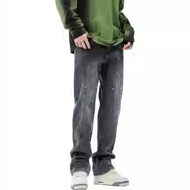 HIPHOPPUNKS Patchwork Loose Straight Jeans