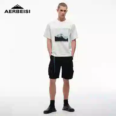 阿尔卑斯 户外登山机能风日系撞色腰带休闲短裤 男款