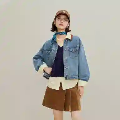 茵曼 绞花彩点复古无袖背心针织衫 女款