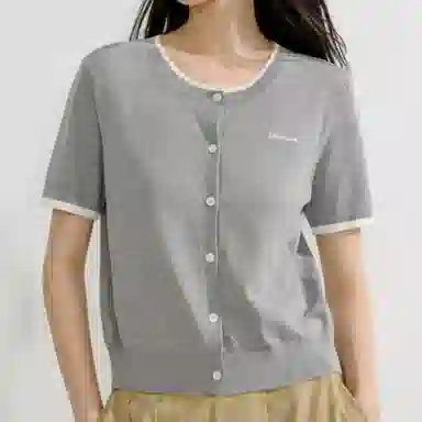 茵曼 舒适百搭纯色针织衫 女款