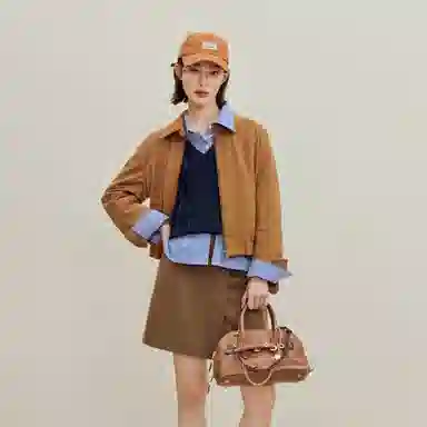 茵曼 绞花彩点复古无袖背心针织衫 女款