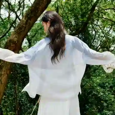 茵曼 丁达尔渐变法式长袖上衣外套衬衫 女款