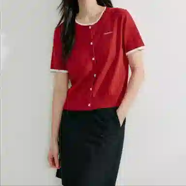 茵曼 舒适百搭纯色针织衫 女款