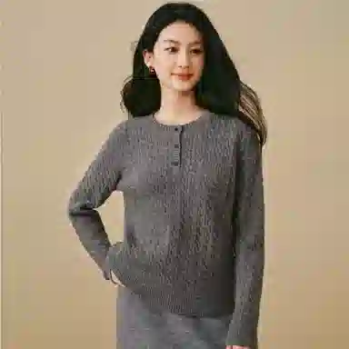 茵曼 百搭通勤简约针织衫 女款