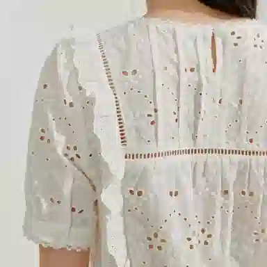 茵曼 休闲舒适百搭短袖衬衫 女款