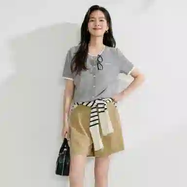 茵曼 舒适百搭纯色针织衫 女款