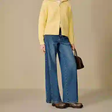 茵曼 时尚通勤简约牛仔裤 女款