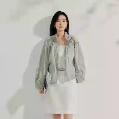 茵曼 茵曼自然凉宽松空调衫截短外套 女款