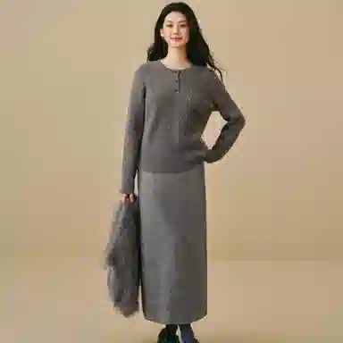 茵曼 百搭通勤简约针织衫 女款