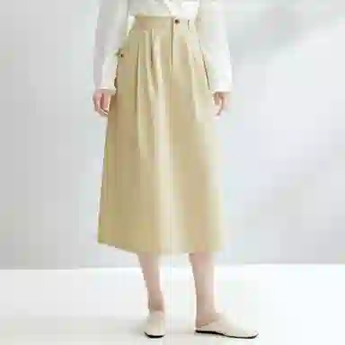 茵曼 纯色宽松简约休闲长裙 女款