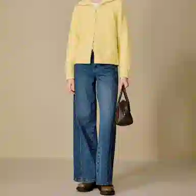 茵曼 时尚通勤简约牛仔裤 女款