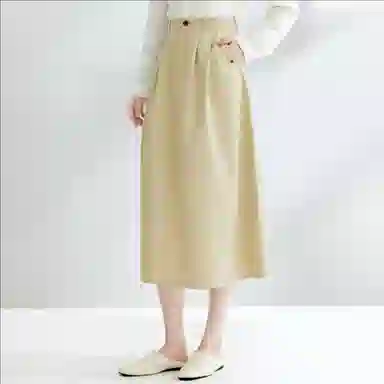 茵曼 纯色宽松简约休闲长裙 女款