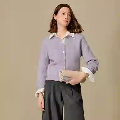 茵曼 纯色百搭简约舒适针织衫 女款