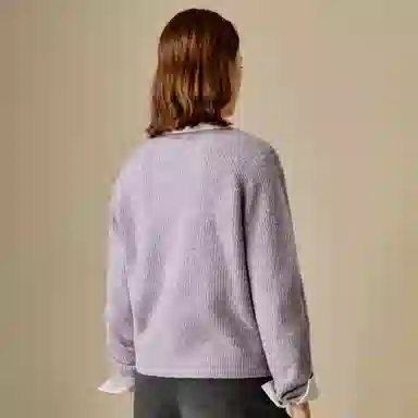 茵曼 纯色百搭简约舒适针织衫 女款