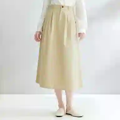 茵曼 纯色宽松简约休闲长裙 女款