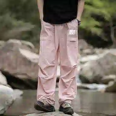 木林森 纯色垂感速干美式复古高街机能风工装裤 男女同款