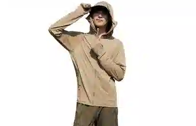 木林森 连帽百搭纯色舒适长袖防晒服 男女同款