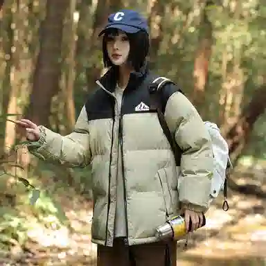 木林森 户外防风防泼水立领长袖舒适面包棉服 男女同款