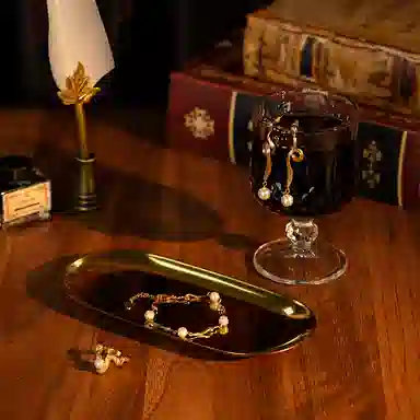 繁花系列 耳语 复古气质 合金 耳环 女款 金色