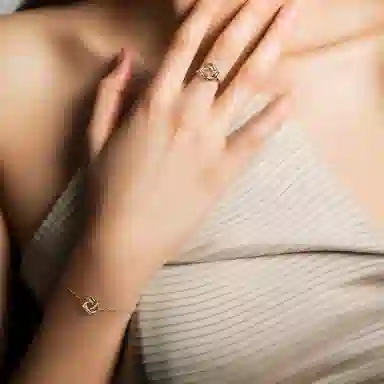 耳语 极光律动系列编织小众设计 合金 戒指 女款