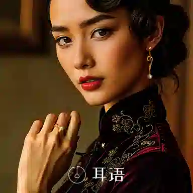 繁花系列 耳语 复古气质 合金 耳环 女款 金色