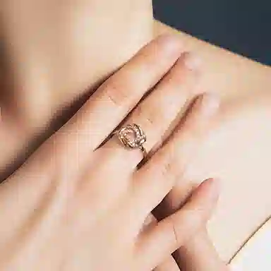 耳语 极光律动系列编织小众设计 合金 戒指 女款