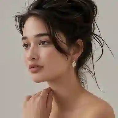 耳语 月光之吻系列巴黎浪漫爱心 合金 耳环 女