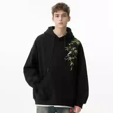 C1RCA Gradient Bamboo Leaf Signature Oversized Long Sleeve Shirt