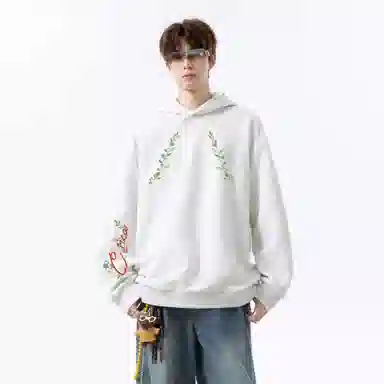 C1RCA Boxy Floral Embroidered Sweatshirt
