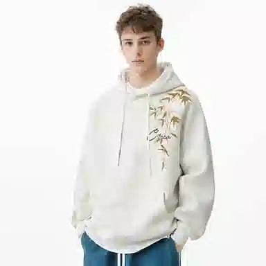 C1RCA Gradient Bamboo Leaf Signature Oversized Long Sleeve Shirt