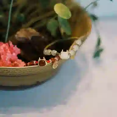 北隐 守护饺子龙  梨花落 小众轻奢 琉璃 手链 女款