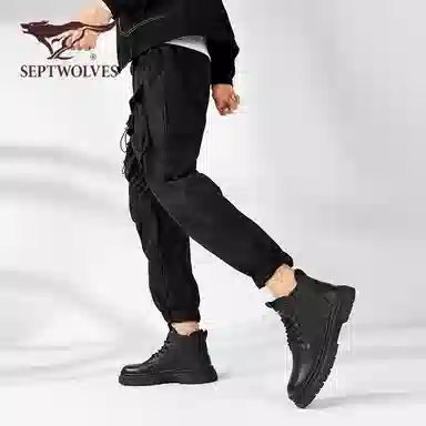 SEPTWOLVES Classic Martin Boots Black