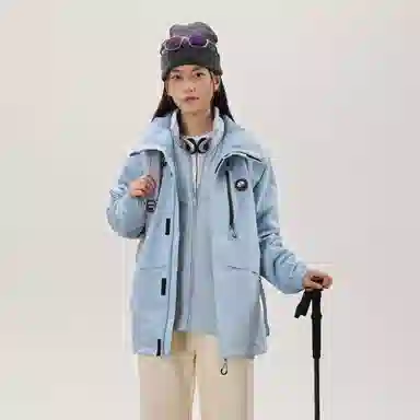 熊猫  户外纯色骑行登山三合一  防水防风耐磨保暖冲锋衣 男女同款