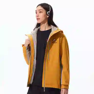 熊猫  自在玩系列 户外徒步硬核防护防水透湿防风耐磨蓄温保暖抓绒内胆透气  徒步户外远足 防水防风透气耐磨保暖冲锋衣 男女同款