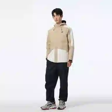 熊猫 休闲徒步轻量化撞色户外防水防风透湿连帽单层冲锋衣 男女同款