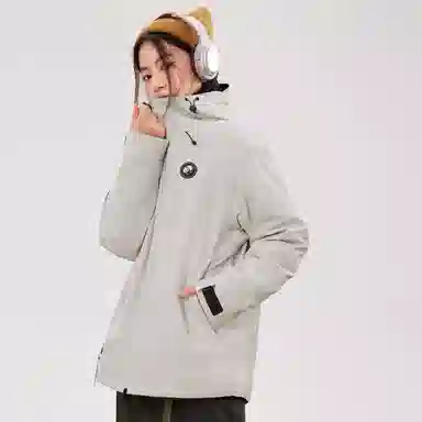 熊猫  舒适休闲简约三合一连帽  保暖防风防水透气冲锋衣 男女同款