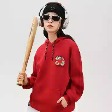 熊猫 户外休闲宽松舒适百搭运动连帽卫衣 男女同款