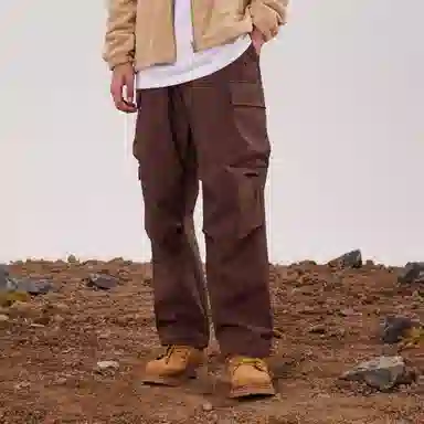 熊猫 山系户外火山岩发热保暖拒水御寒直筒多口袋软壳休闲裤 男款