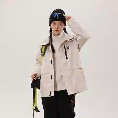 熊猫  户外纯色骑行登山三合一  防水防风耐磨保暖冲锋衣 男女同款