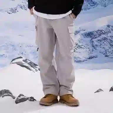 熊猫 山系户外火山岩发热保暖拒水御寒直筒多口袋软壳休闲裤 男款