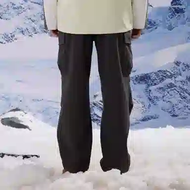 熊猫 山系户外火山岩发热保暖拒水御寒直筒多口袋软壳休闲裤 男款