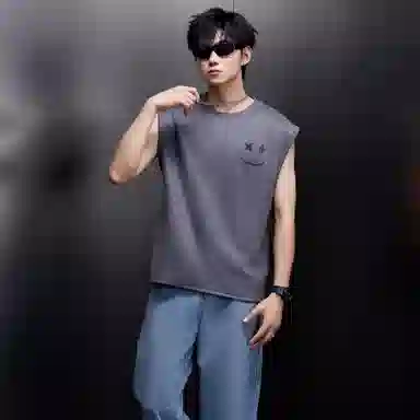 LA'T.WEEKEND Devil Smile Sleeveless Vest