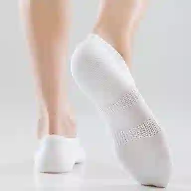 二三二三 纯色柔软条纹薄款船袜跑步健身抗菌防臭高弹不勒脚防滑运动袜简约日常通勤百搭袜组合装短袜 男款