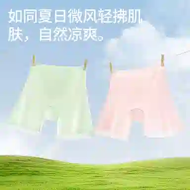 二三二三 小清新无痕亲肤柔软舒适透气不夹臀不闷汗日常百搭简约平角内裤 女款