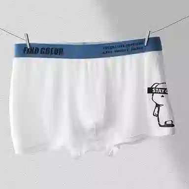 二三二三 卡通印花潮流四角裤抑菌透气舒适平角短裤内裤 男款 组合装