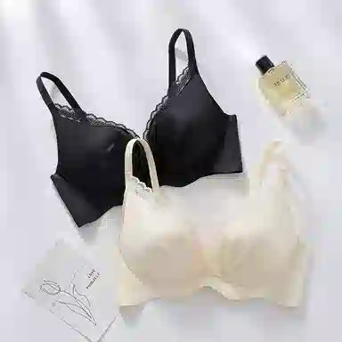 二三二三 聚拢提拉上托不空杯亲肤舒适侧收副乳无钢圈软支撑法式性感蕾丝成熟时尚百搭纯欲文胸 女款