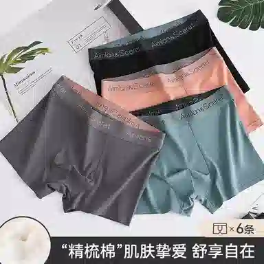 二三二三 舒适透气吸汗抗菌抑菌平角简约内裤 男款 组合装