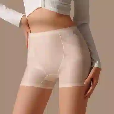 二三二三 收胯提臀微压高弹短裤亲肤抑菌无痕高腰不卷边不下滑四角裤纯色字母印花简约百搭打底裤 女款 组合装
